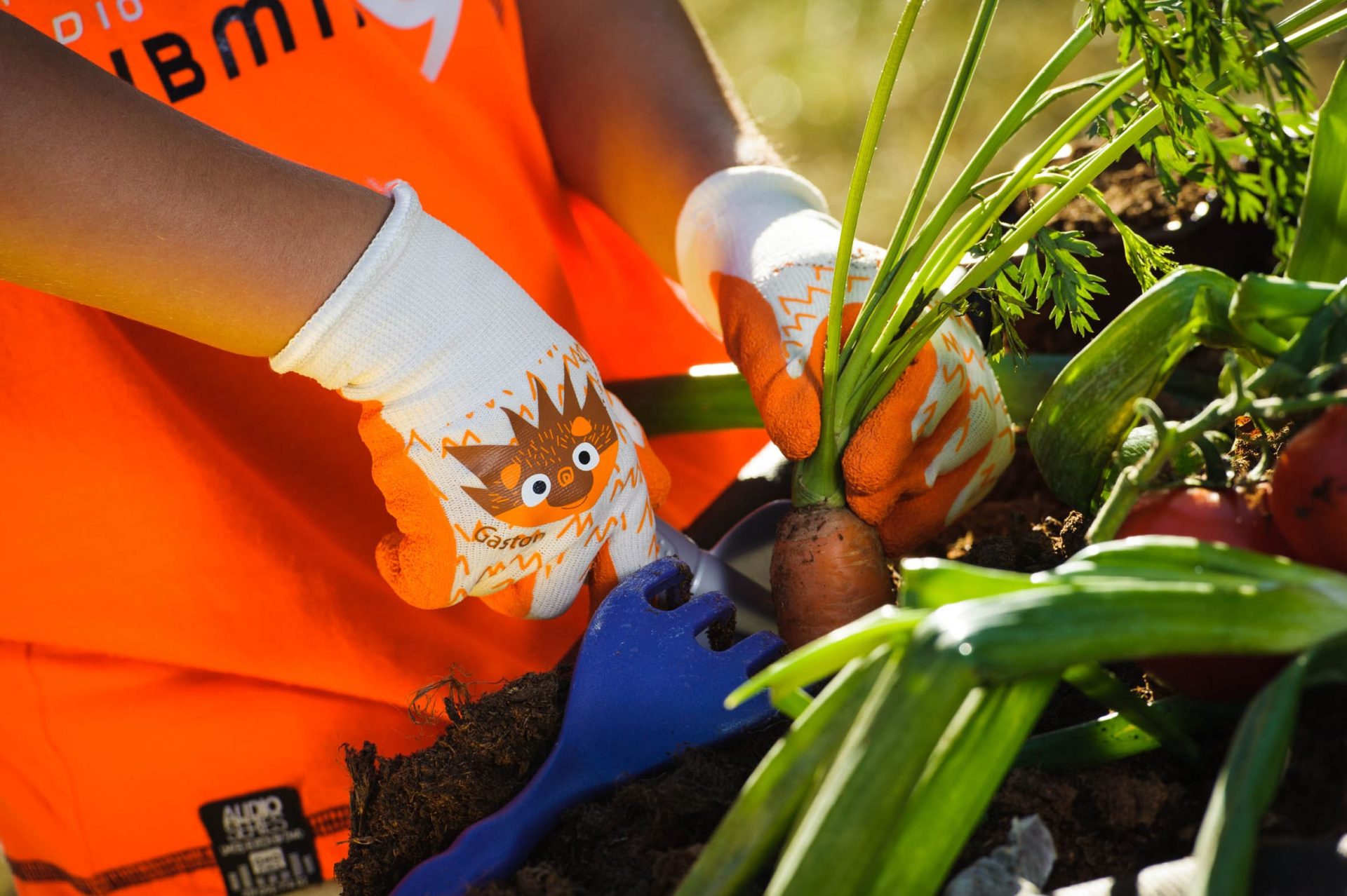 Gants enfant orange GASTON le hérisson, jardinage et loisirs