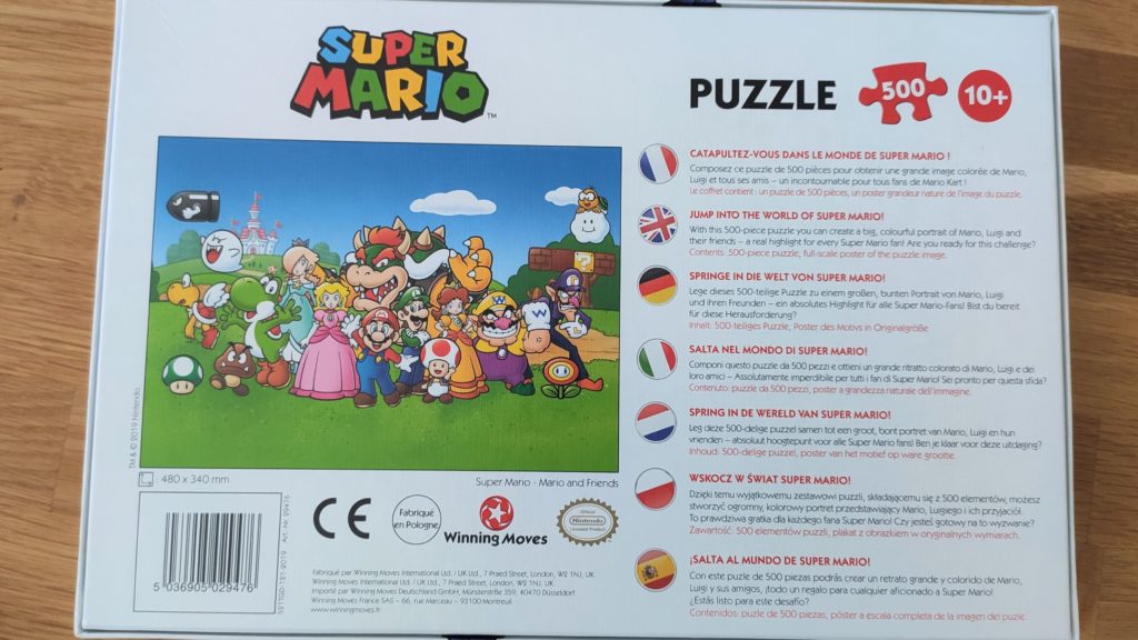 Puzzle Mario 500 pièces : une bonne idée cadeau pour un enfant